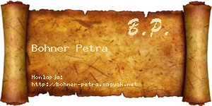 Bohner Petra névjegykártya